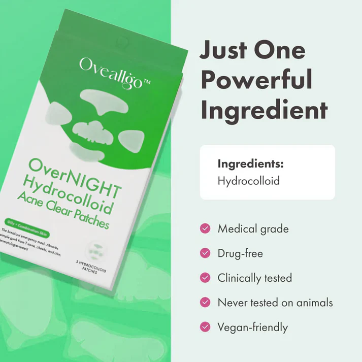 Hydrokoloidní náplasti na akné Clear Overnight Patches