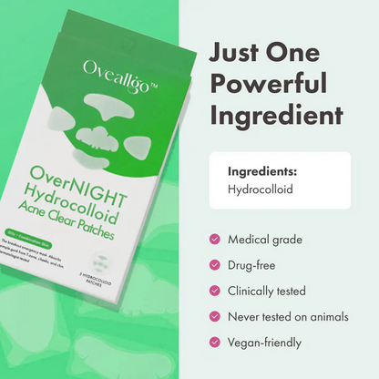 Hydrokoloidní náplasti na akné Clear Overnight Patches